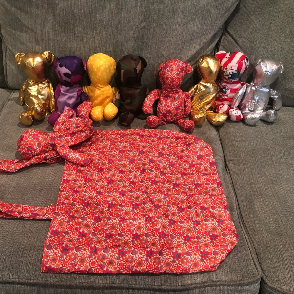 Bear foldable reusable tote bag